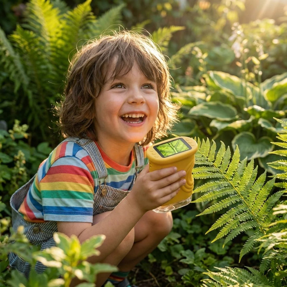Child in the garden instead of on a screen