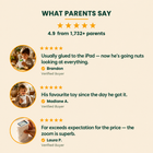 What parents say — 4.9 stars from 1,732+ parents; verified customer reviews